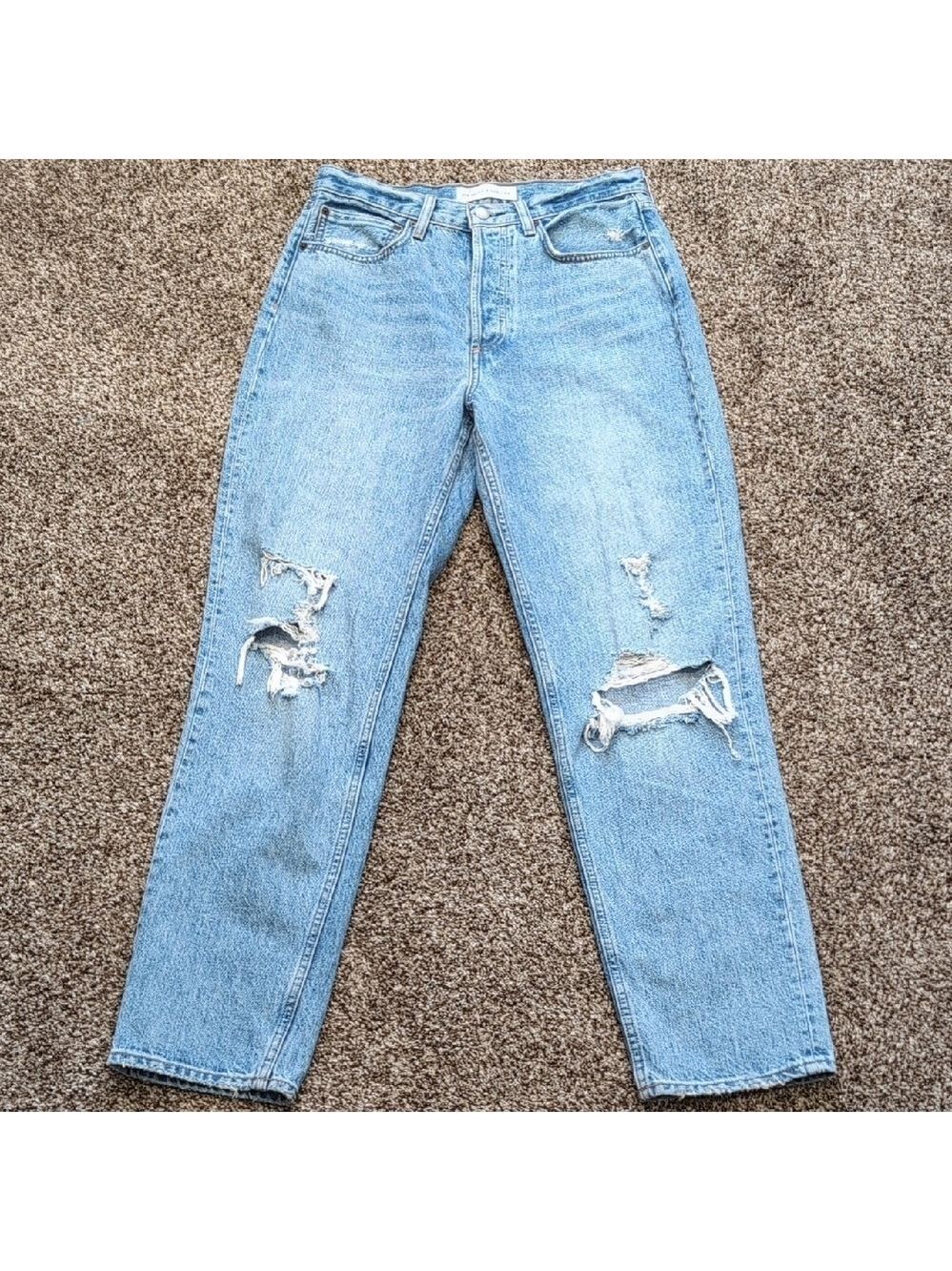 Denim Forum The BF High Rise Loose Distressed Size 27